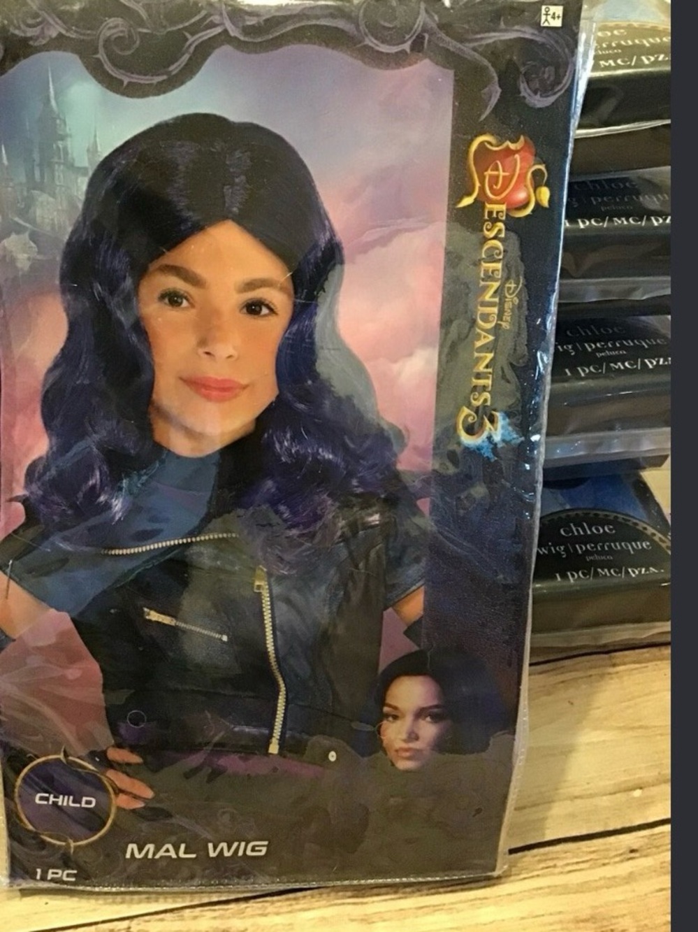 PartyLite Child Mal Costume Wig - Dark Purple